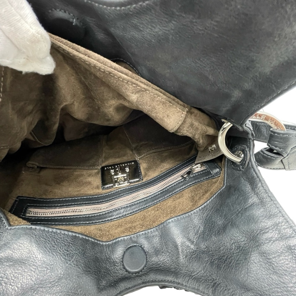 Rare! Michelle Vale Black Python Leather Shoulder… - image 8